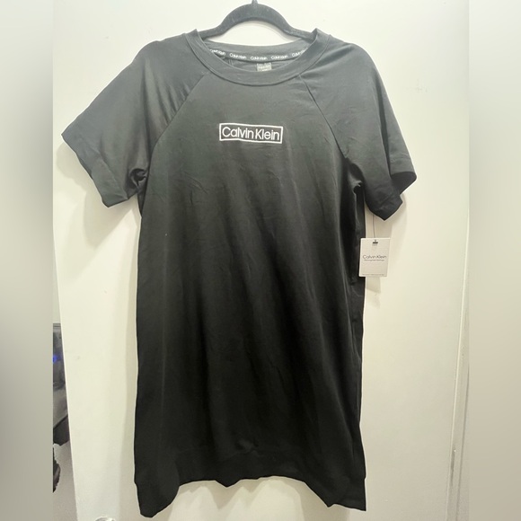 Calvin Klein T-Shirt Dress Black size Small NEW - Picture 3 of 3
